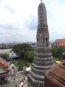Wat Arun...me and Oliver climbed to the top, it was so steep