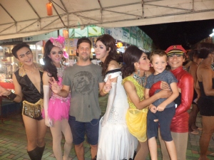 Dave and Oliver with the ladyboy's hehehe